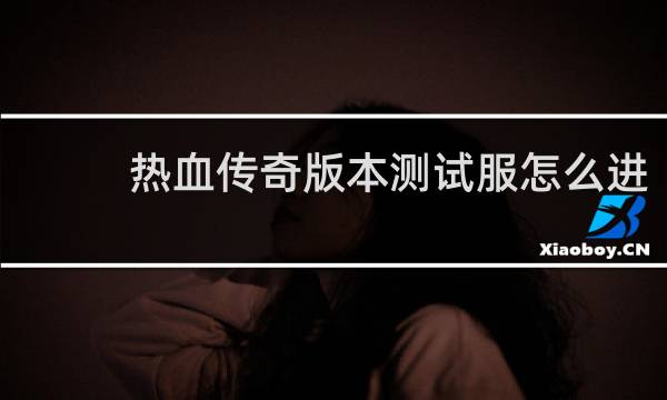 热血传奇版本测试服怎么进