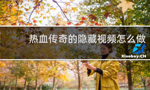 热血传奇的隐藏视频怎么做