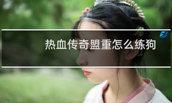 热血传奇盟重怎么练狗