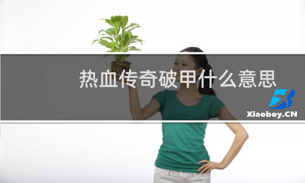 热血传奇破甲什么意思