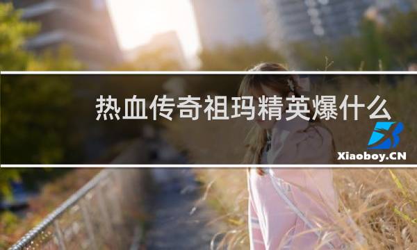 热血传奇祖玛精英爆什么