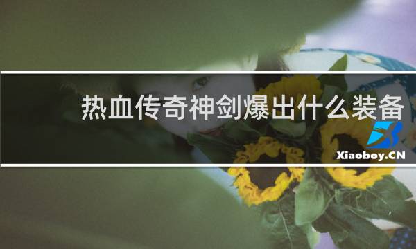 热血传奇神剑爆出什么装备
