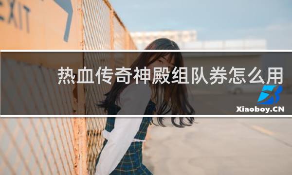 热血传奇神殿组队券怎么用