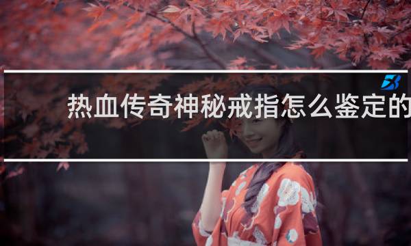 热血传奇神秘戒指怎么鉴定的