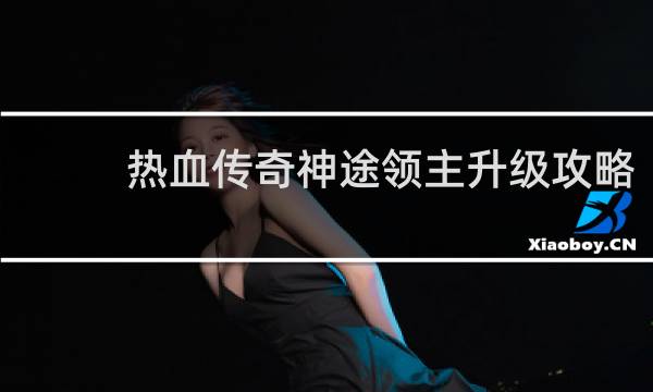 热血传奇神途领主升级攻略