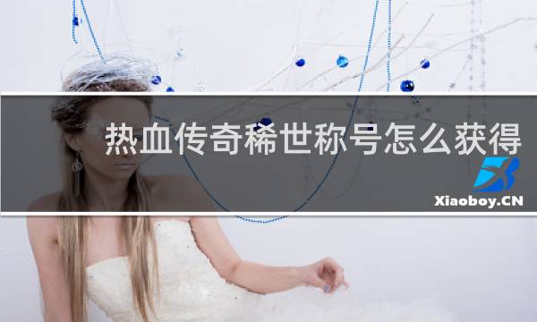 热血传奇稀世称号怎么获得