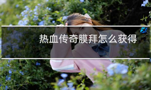 热血传奇膜拜怎么获得