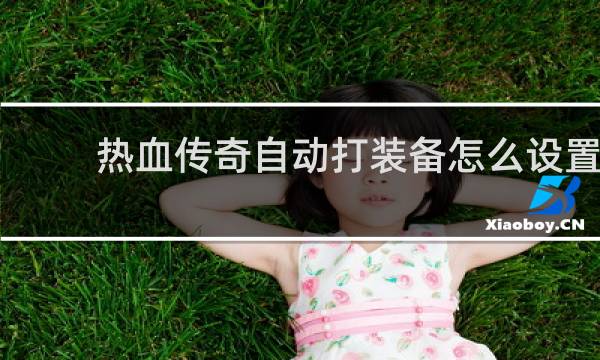热血传奇自动打装备怎么设置