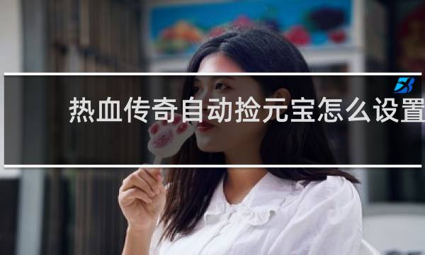 热血传奇自动捡元宝怎么设置