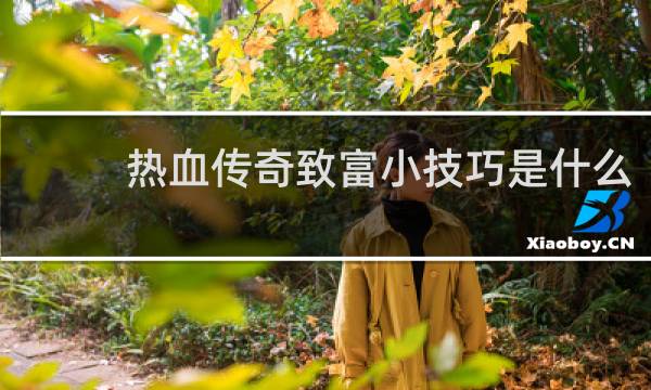 热血传奇致富小技巧是什么