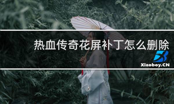 热血传奇花屏补丁怎么删除