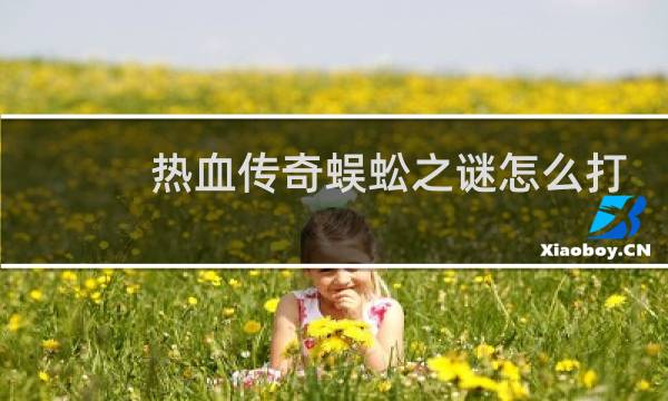 热血传奇蜈蚣之谜怎么打