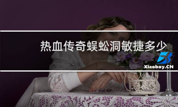 热血传奇蜈蚣洞敏捷多少