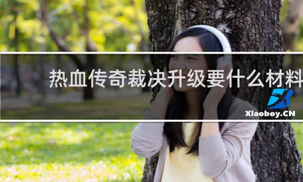 热血传奇裁决升级要什么材料