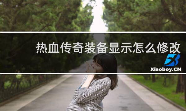热血传奇装备显示怎么修改
