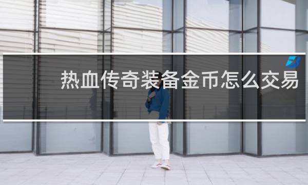 热血传奇装备金币怎么交易