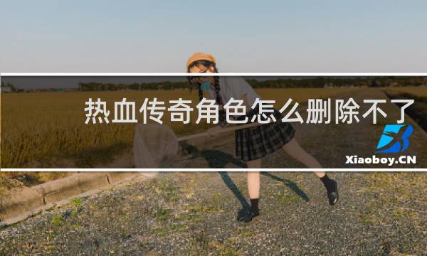 热血传奇角色怎么删除不了
