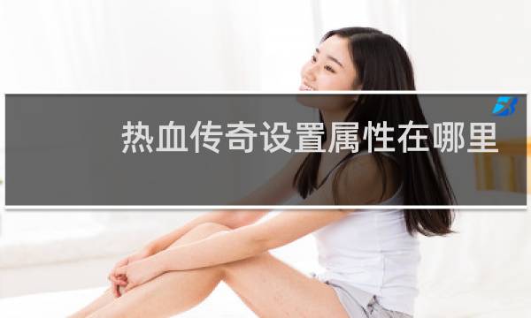 热血传奇设置属性在哪里