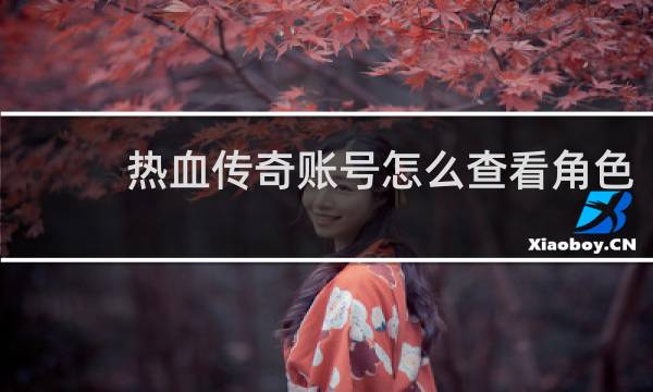热血传奇账号怎么查看角色