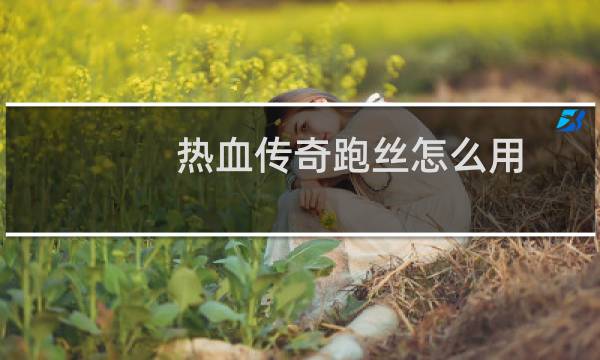 热血传奇跑丝怎么用