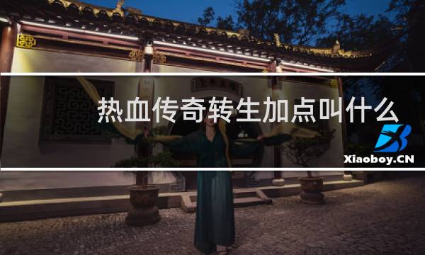 热血传奇转生加点叫什么