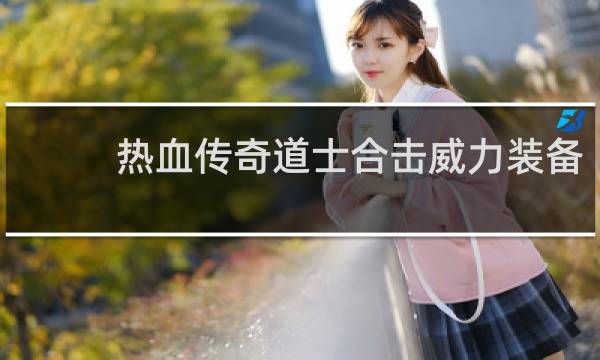 热血传奇道士合击威力装备