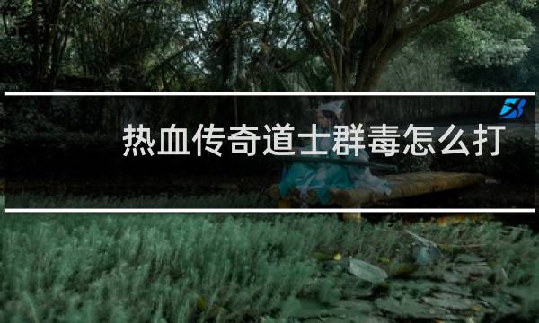 热血传奇道士群毒怎么打