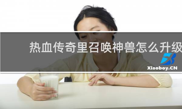 热血传奇里召唤神兽怎么升级
