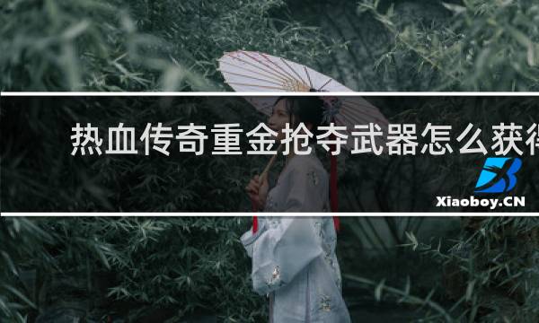 热血传奇重金抢夺武器怎么获得