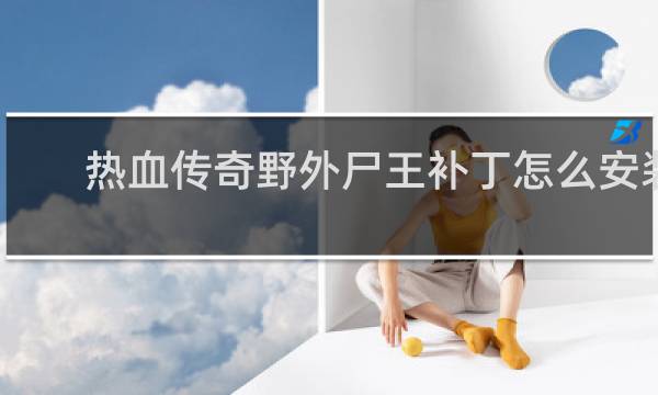 热血传奇野外尸王补丁怎么安装