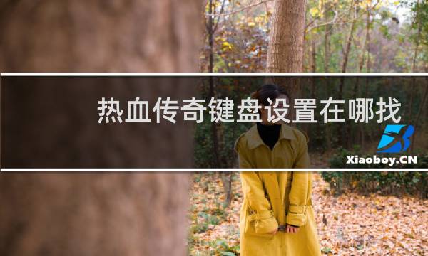 热血传奇键盘设置在哪找
