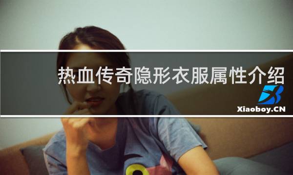 热血传奇隐形衣服属性介绍