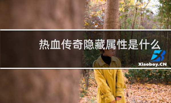 热血传奇隐藏属性是什么