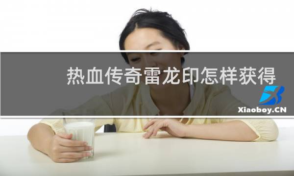 热血传奇雷龙印怎样获得