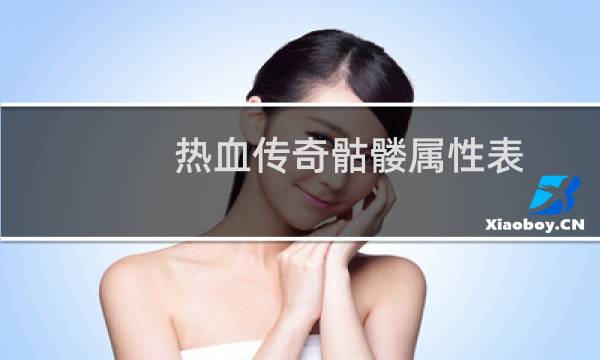 热血传奇骷髅属性表