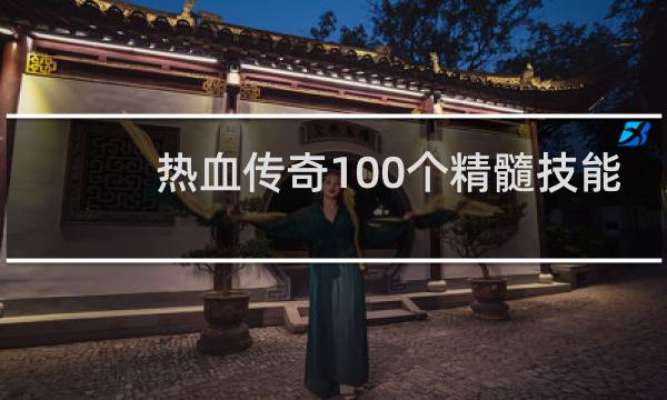 热血传奇100个精髓技能