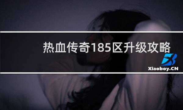 热血传奇185区升级攻略