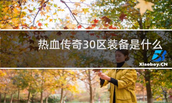 热血传奇30区装备是什么