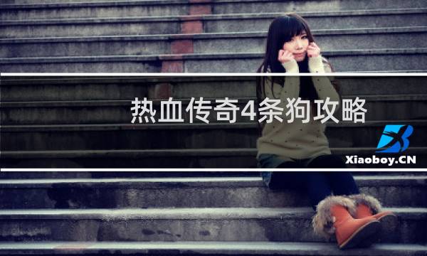 热血传奇4条狗攻略