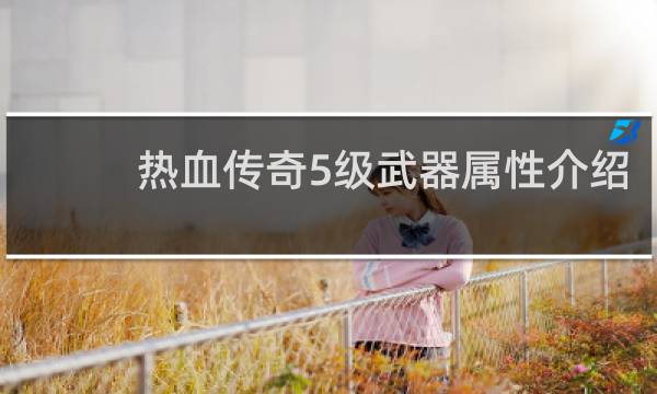 热血传奇5级武器属性介绍