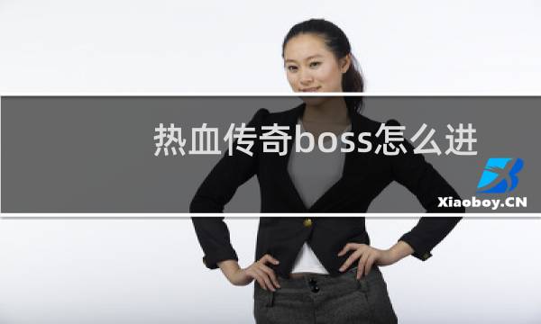 热血传奇boss怎么进