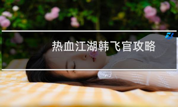热血江湖韩飞官攻略