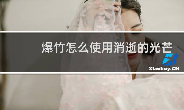爆竹怎么使用消逝的光芒