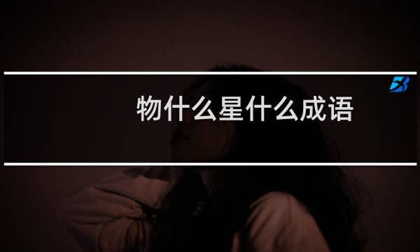 物什么星什么成语