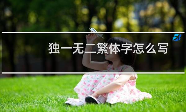 独一无二繁体字怎么写