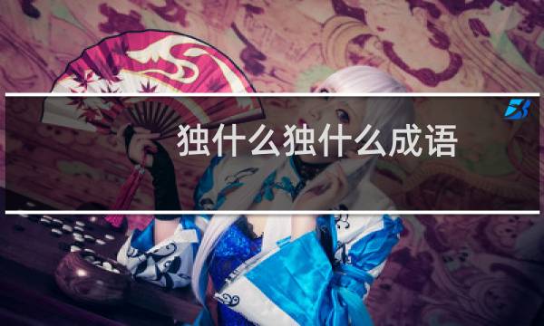 独什么独什么成语