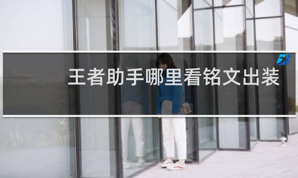 王者助手哪里看铭文出装