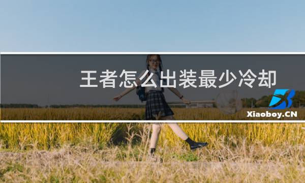 王者怎么出装最少冷却