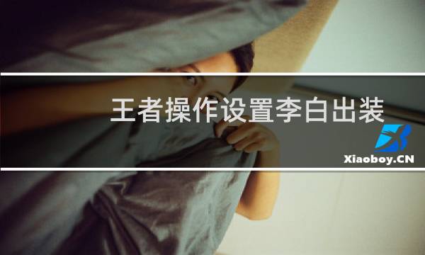 王者操作设置李白出装