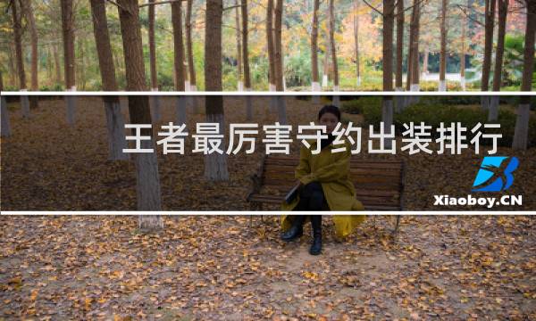 王者最厉害守约出装排行